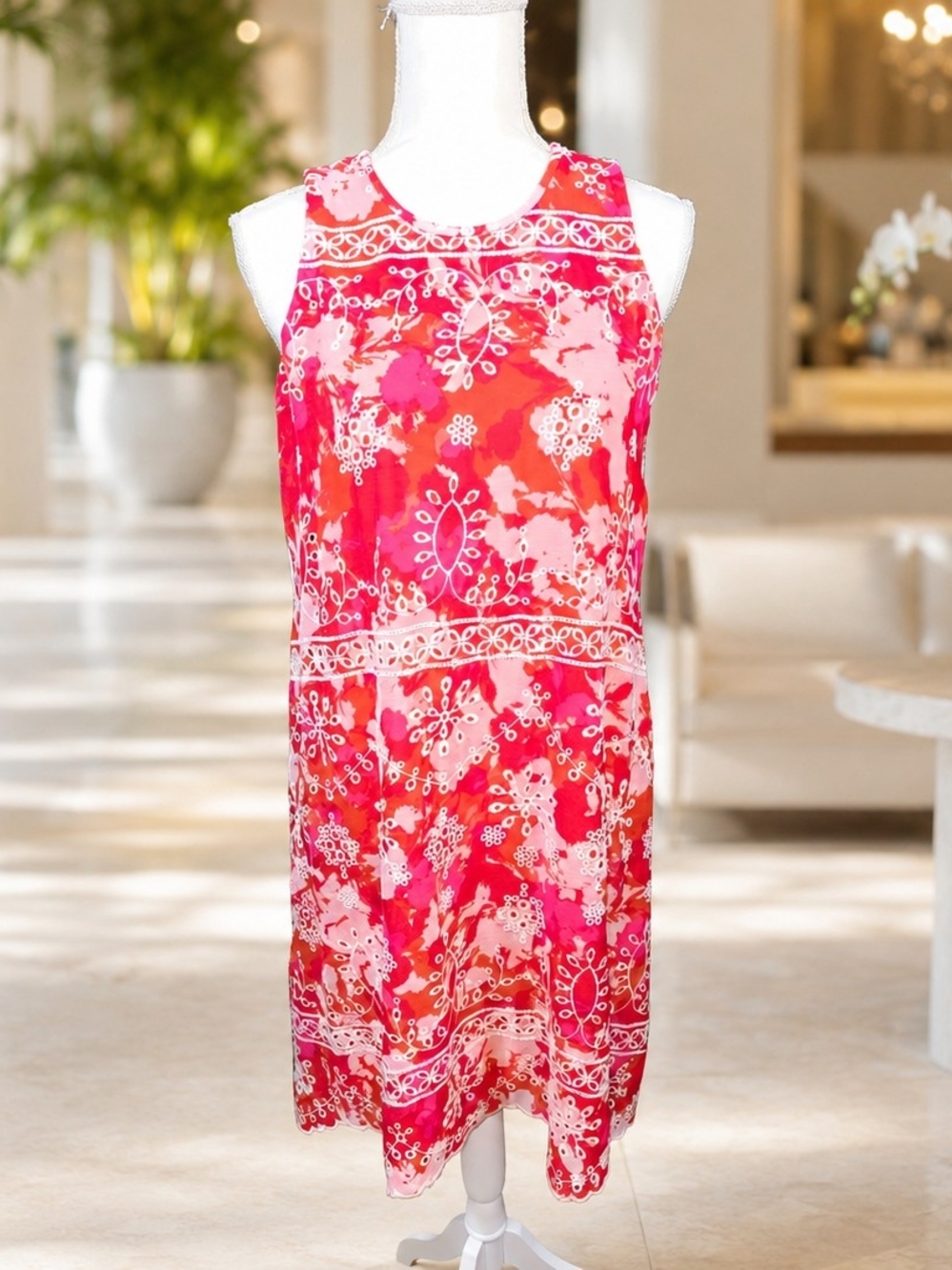 Calvin Klein Coral and Pink Floral Dress - Picture 2 of 6